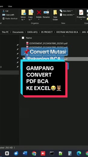 Cara Gampang Convert PDF BCA ke Excel