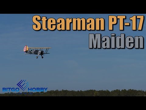 Dancing Wings Stearman PT-17 RC Plane Maiden Flight