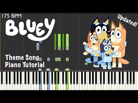 Bluey ~ Theme Song ~ Piano Solo Tutorial