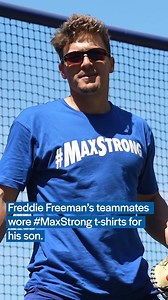 8.1K views · 37 reactions | The #Dodgers wore #MaxStrong shirts to show support for Freddie Freeman's son, Max, who was diagnosed with a rare neurological condition this past week.   : Dodgers | CBS Sports MLB | Facebook