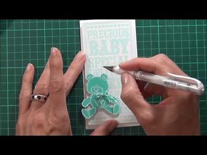 Special Delivery embossed baby card for Purple Onion Designs