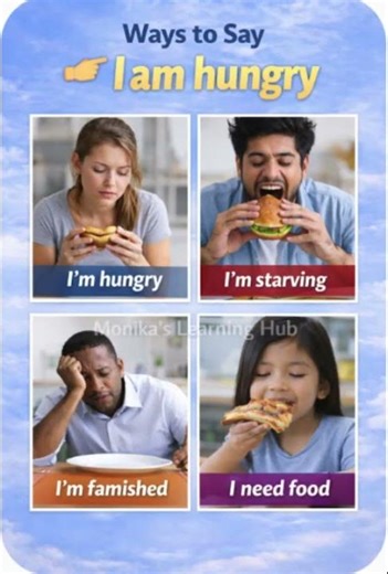 👉 5 Better Ways to Say “I Am Hungry” | Improve Your English Vocabulary