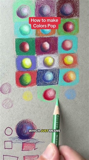 Use complementary colors to make your drawing pop #colortheory #complementarycolors #howtodraw