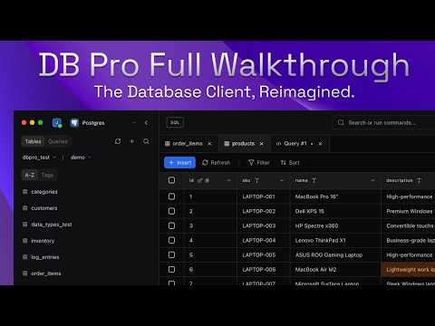 DB Pro Full Walkthrough of a Modern Database Client for Developers and Teams
