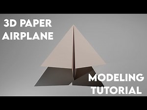 blender tutorial-modeling 3d paper airplane in blender 3 in less than 2 minutes