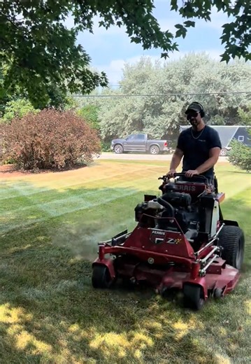 POV lawn care, soothing sounds of a landscaper at work
