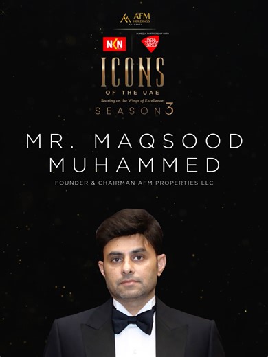 Introducing the Icon of the UAE! Maqsood Muhammed, Founder & Chairman of @afm.properties, is a visionary entrepreneur whose journey embodies resilience and determination. From his early days as an IT systems engineer with the UAE Navy to founding AFM Properties, he has built successful ventures across real estate, energy, digital marketing, and media—turning dreams into reality. His mindset continues to inspire and shape the future of business in the UAE. Stay tuned for more inspiring leaders at