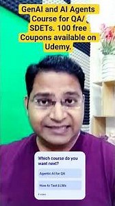 Generative AI & AI Agents for QA: Complete SDET Masterclass