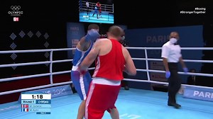 Massive punch by Mourad Aliev! 🥊💥 The French boxer advances to the next round in the Men's Super Heavyweight category. What a victory. 👏 Watch the European Boxing Qualifiers LIVE on Olympics.com! 📺 https://oly.ch/2RZYaV3 Fédération Française de Boxe | Olympics