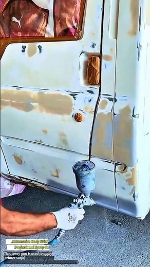 Automotive Body Priming with Professional Spray Gun Technique