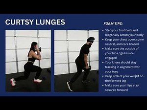 How to Perform Curtsy Lunges | Exercise Tutorial & Form Tips