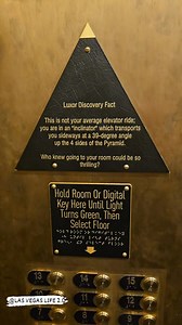 1.7K views · 17 reactions | Have you ever rode the elevator at Luxor? The Luxor inclinator is a unique elevator system at the Luxor Hotel in Las Vegas that travels at a 39-degree angle up the side of the pyramid-shaped building instead of moving straight up and down. | LAS VEGAS LIFE 2.0 | Facebook