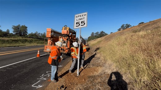 Caltrans permanently lowers speed limit to 55 mph on Highway 44 near Redding