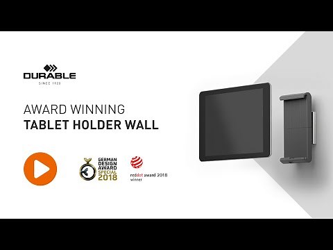 Durable Aluminium Wall Mounted Tablet Holder | Anti Theft Lockable & Rotatable | DURABLE