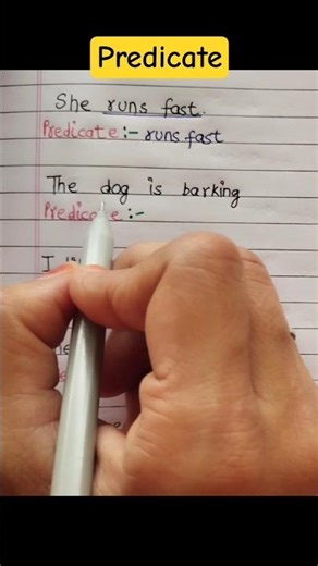 Predicate| English Grammar #shorts #youtubeshorts #english #education #predicate
