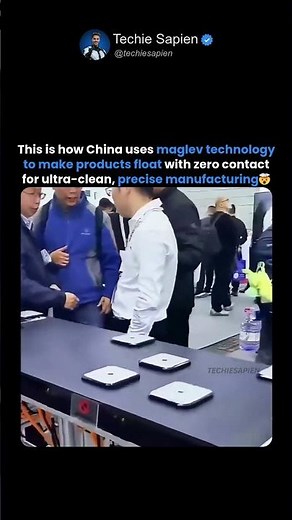 China’s Magnetic Levitation Conveyor — Products Floating with Zero Contact 🤯