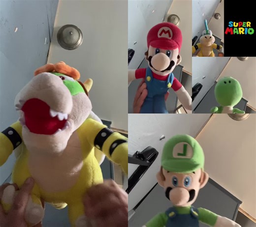 Explore Super Mario Plush Toys in Playful Action