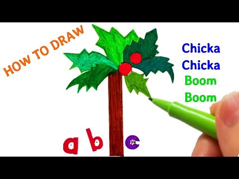 How to Draw Coconut Tree from Chicka Chicka Boom Boom, EASY!