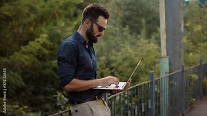 Software Developer.Focused Coder Development Web Application.Senior Programming On Laptop. Software Developer Coding On Computer PC And Remote Chatting.Programmer Design Internet Online App.