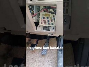 Where is the fuse box on the hyundai i20