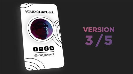 现代时尚竖屏订阅结束片尾AE模板 Modern Vertical Subscribe Outro