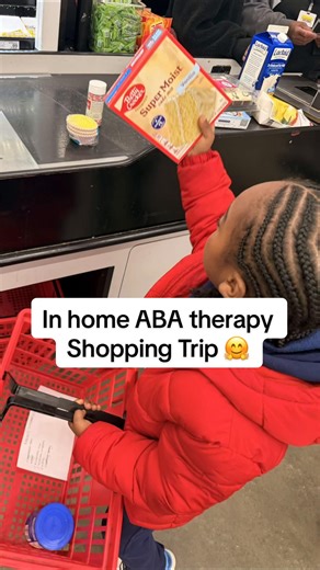 One of my favorite parts of in-home ABA is when it extends beyond the house. Today’s session included a community outing to the market, where Karson shopped for cupcake ingredients using his list with his RBTs 🧁🛒 These outings build real-life skill, following a list, navigating a store, communication, patience, and independence all through natural environment teaching. And while he was learning and thriving, I got to step back, observe, and even enjoy shopping alone for a moment 🥹 So proud of