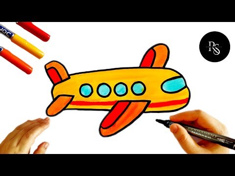 How to Draw an Airplane ✈️ | Cute Airplane Drawing | Learn to Draw Step by Step | Easy art for kids