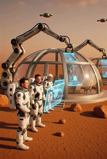 Elon Musk on Mars 🚀 | How Mars Becomes a Modern City | AI Cinematic Short #elonmusk ##elonmuskmars