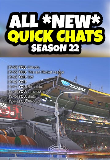 All New Quick Chats in Rocket League Season 22!