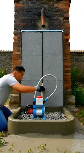 Old Brick Wall to Modern Waterfall Wall | Satisfying Water Feature Transformation Timelapse