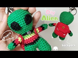 Crochet Alien Keychain ♡ Tutorial