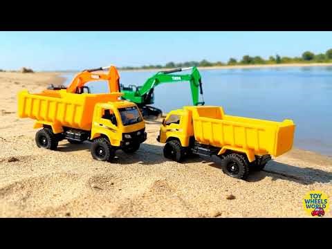 JCB 5CX Plus Dumper TATA Tipper Accident Pulling Double Tractor Power Crane Working!