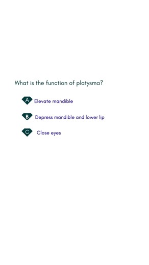 What is the function of platysma #medicalexamguide
