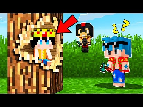 ME ESCONDO EN LA BASE SECRETA DEL ÁRBOL! 😂 ESCONDITE EN MINECRAFT - eltrollino