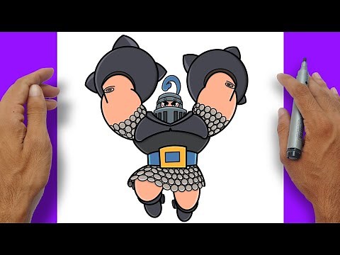 How to Draw MEGA KNIGHT Easy Step-by-step | Clash Royale