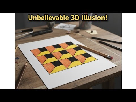 Unbelievable 3D Optical Illusion Drawing 😲 | Easy Step by Step for Beginners