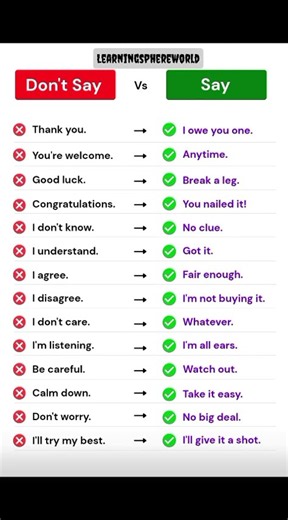 Don't Say This! 😳 Say This Instead! 🚀