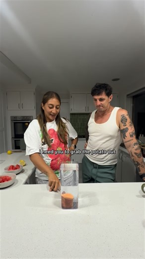 Valaree Ahern on Instagram: "Science experiment had Cris drinking the box instead of thinking outside it 🤣🤣"