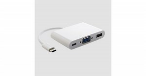 Buy [AT-CMVGAUSBCF] Astrotek Thunderbolt USB 3.1 Type C to VGA   USB   Card Reader Video Adapter Online | Kogan.com