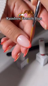 13K views · 50 reactions | Bringing all the colors to the tips  This rainbow French mani is the perfect mix of classic and fun! Obsessed with how it turned out ✨ Nailboo ️ Shop shades: https://spr.ly/6186NhXhk ☁️ Cloud Nine ⁠  Here’s A Tip⁠  Pop Star⁠  Pink Lemonade⁠ #RainbowNails #FrenchManicureGlowUp #NailInspo | Sally Beauty | Facebook