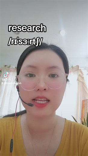 Cách phát âm từ research 🥰🥰🥰 | Pronunciation with Vspeak