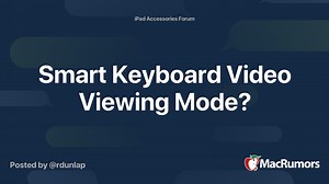 Smart Keyboard Video Viewing Mode?