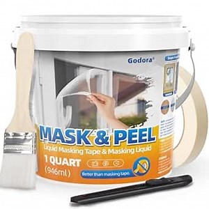 1 Quart Liquid Masking for Painting Windows 32oz, Peelable Liquid Masking Tape, Transparent Masking Liquid After Drying - by Godora