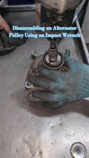 Disassembling an Alternator Pulley Using an Impact Wrench