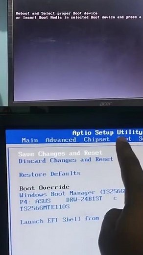 how to solve reboot and select proper boot device