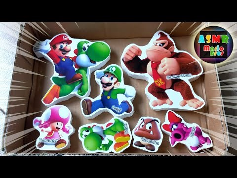 New Box Full of NEW Mario Bros v Luigi Rosalina Peach Falling asleep with Super Mario ASMR video
