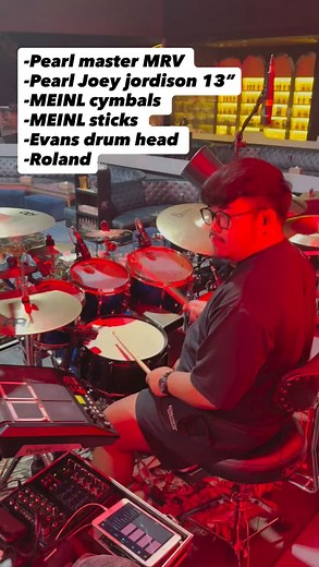 Sound check 🥁 -Pearl master MRV -Pearl Joey jordison 13x6.5 - Meinl cymbals - Meinl drumsticks - Evans drumheads - Roland 🙏 | Kridsanapong Mo Lee