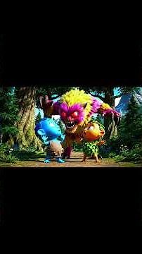 Giant Monster vs Peacock & Shark 🦚🔥 | Moral Story with a Funny Twist