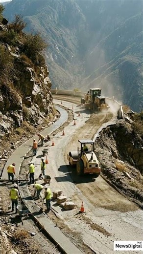 Fixing a Dangerous Curve in 8 Seconds ⏱️🚧 | Road Construction Timelapse #Shorts