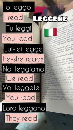 🇮🇹 (SUBS) VERBO leggere. Italian verb "to read" #learnitalian #italiano #italian
